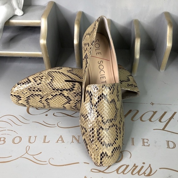 SOLE society snake print Leather shoes - Picture 1 of 15